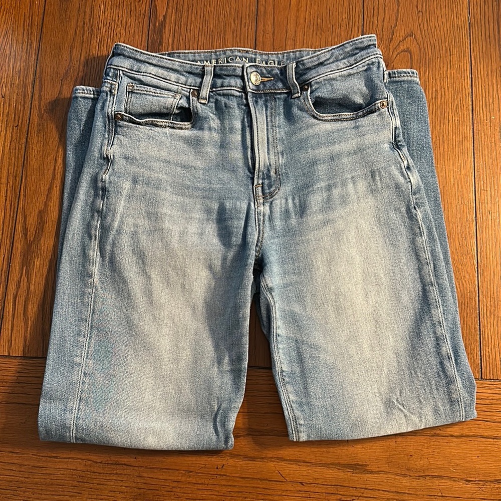 High Waist Medium Wash Mom Jeans